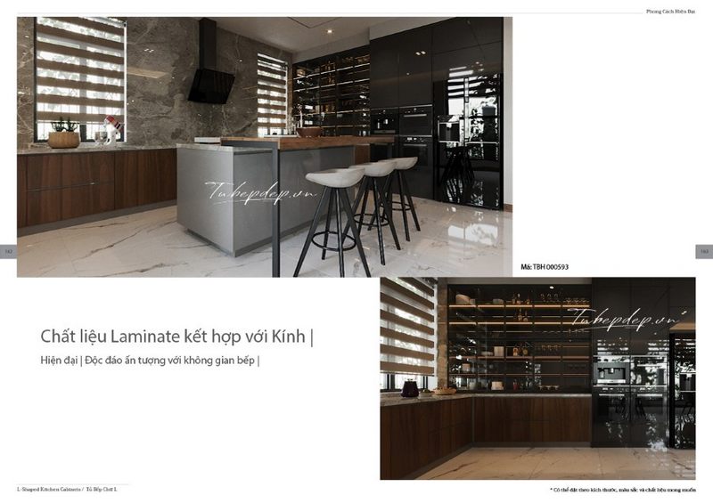 Thiết kế phòng bếp nhà phố hiện đại